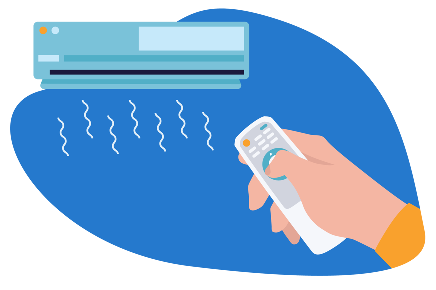 Cooling down room with AC